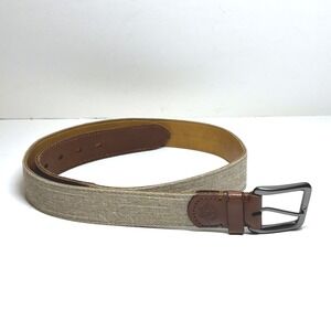 Dockers Fabric Leather Belt Mens M 34-36 Tan Brown 11DK120Z30